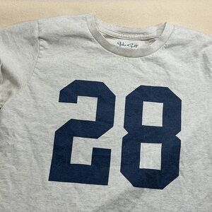 Brandy Melville Light Gray Tee with Navy Graphic